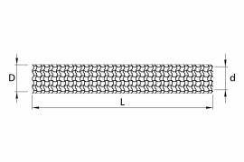 Steel mesh sleeve for chemical injection fixing in hollow materials