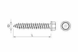 DRILLER® self tapping screws for fixing of supporting units onto concrete substructure, with anticorrosive coating