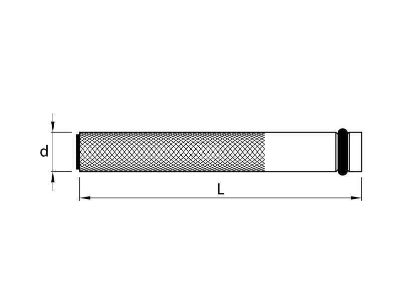 Steel anchor with inner thread for chemical injection fixing