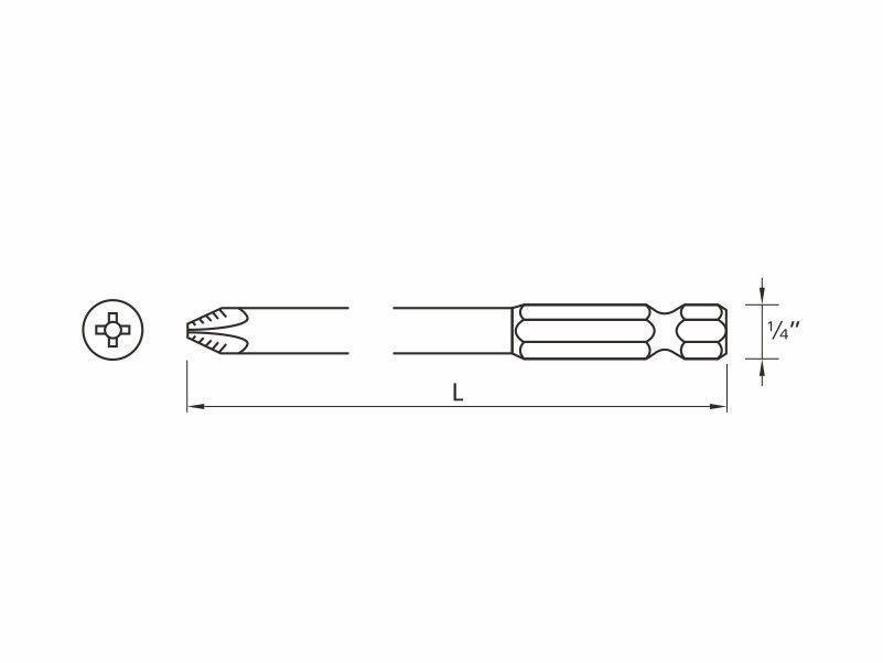 DRILLER® PH drive insert bits long series