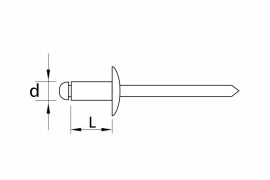 Aluminium-steel blind rivets