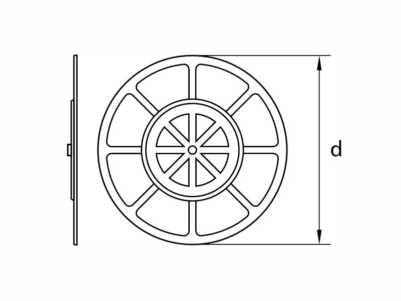 Insulation holding flange for styrofoam or hard mineral wool fixing