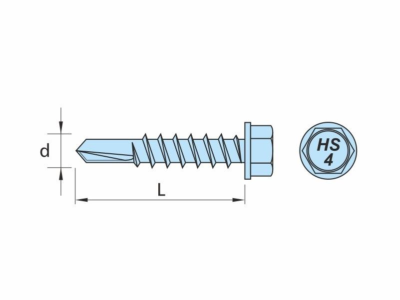 DRILLER® self drilling screws, AISI 410 stainless steel