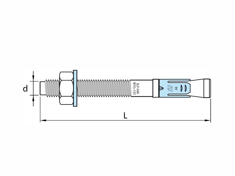 Torque controlled expansion anchors for cracked and non-cracked concrete, anticorrosive coating