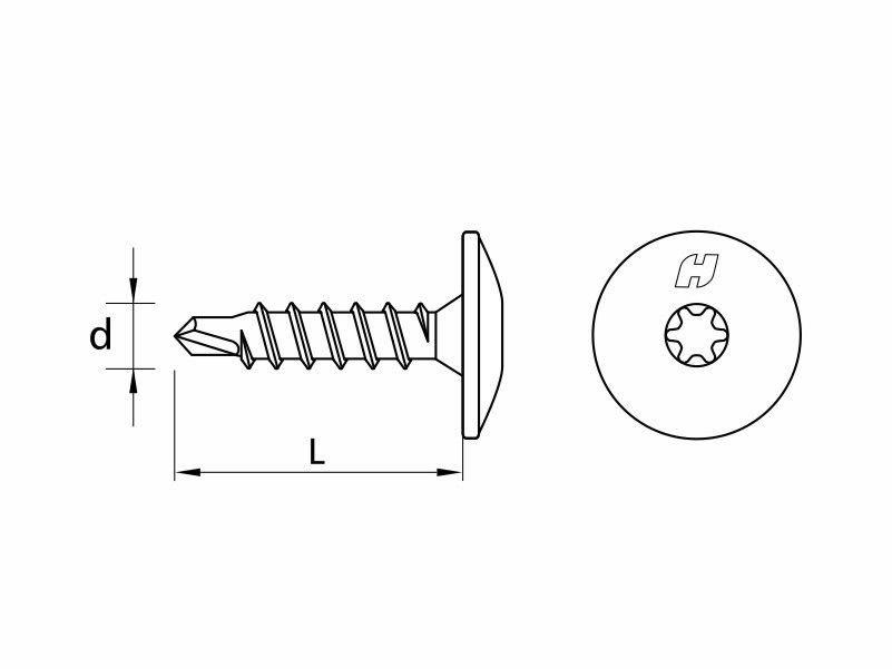 DRILLER® stitching screws for steel sheets overlapping, with anticorrosive coating