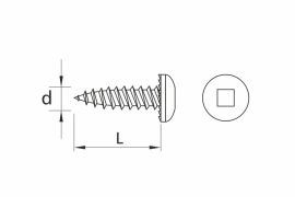 Self tapping screws, pan head with serration