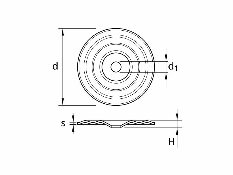 Round steel convex washers Ø50