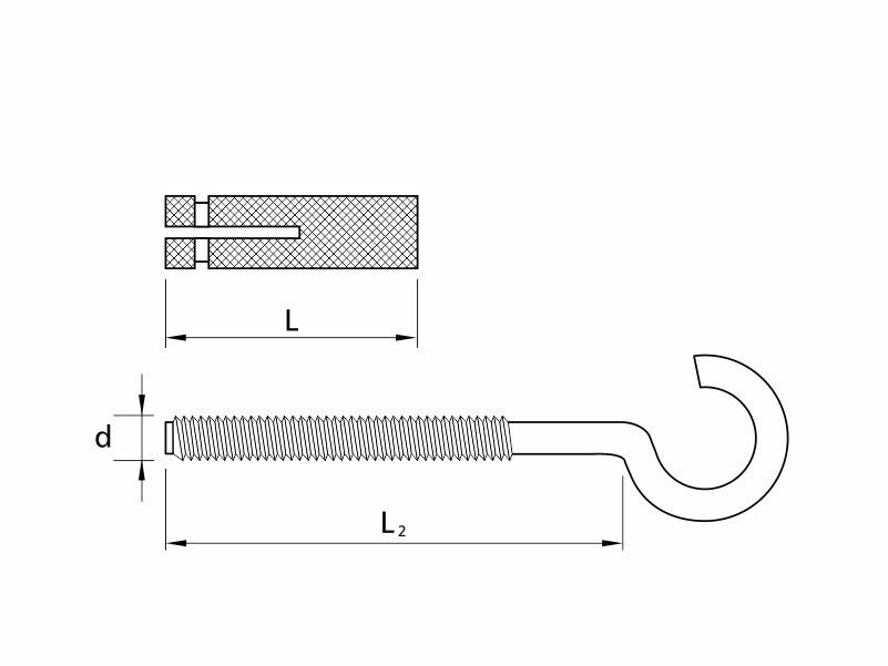 Brass drop-in ceiling anchors