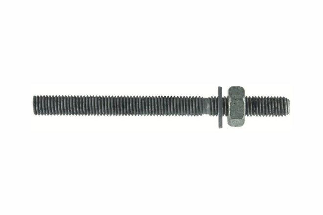 Threaded rods with washer and nut, 8.8 steel grade