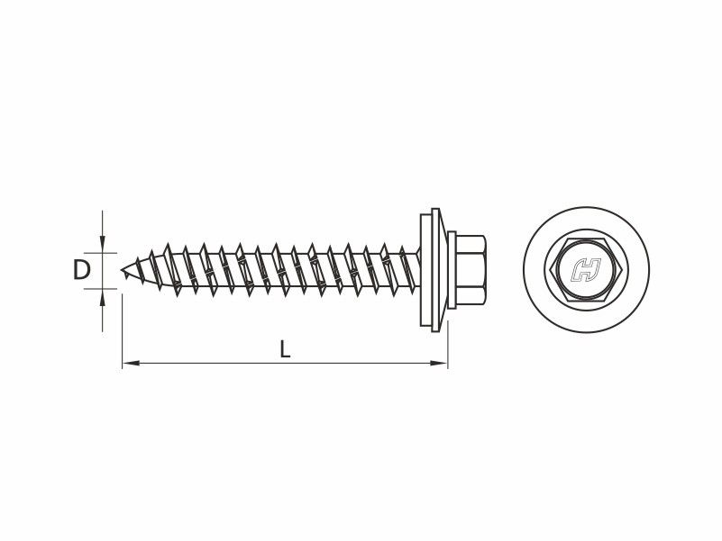 DRILLER® self tapping screws for fixing of supporting units onto concrete substructure