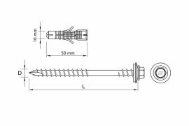 sandwich panel fixing onto concrete substructure, with polyamide plug