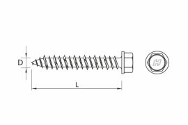 DRILLER® self tapping screws for fixing of supporting units onto concrete substructure