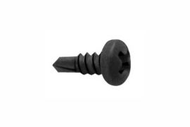 Self drilling screws, pan head, black phosphated