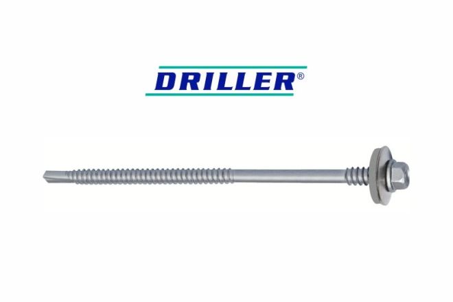 5,5/6,3 / max. 6 - DRILLER® self drilling BI-METAL screws for fixing of sandwich panels onto steel substructure, with anticorrosive coating