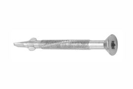 Self drilling screws with wings, full thread, with anticorrosive coating