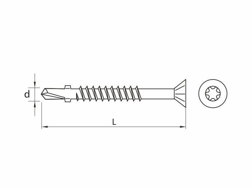 Self drilling screws with wings, partial thread