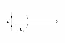 Closed end steel-steel blind rivets