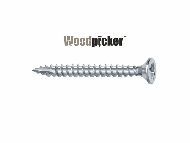 Woodpicker™ screws for timber structures, flat countersunk head, full thread