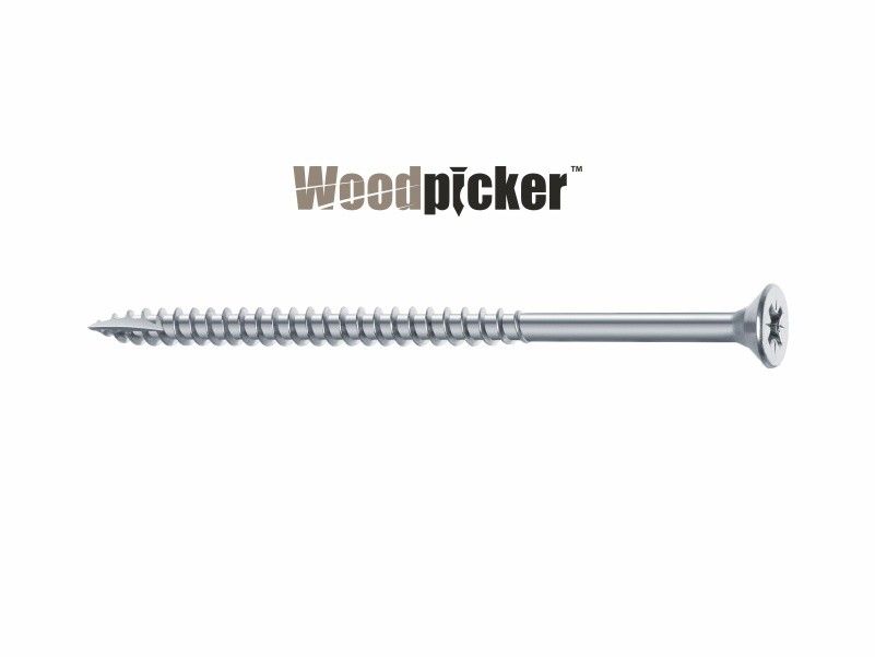 Woodpicker™ screws for timber structures, flat countersunk head, partial thread