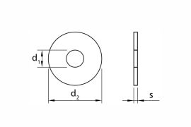 Enlarged washers DIN9021, HV 140 and HV 200 steel