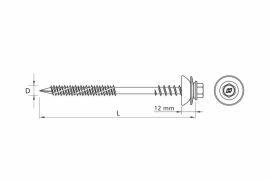 self tapping screws for fixing of fibre cement sheets onto concrete & timber substructure