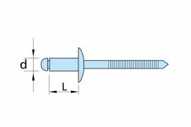 Stainless steel blind rivets, AISI 316 (A4)