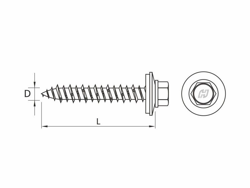 DRILLER® self tapping screws for fixing of supporting units onto concrete substructure, with anticorrosive coating