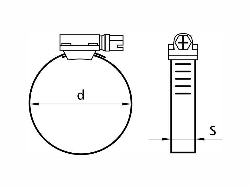 Hose clamps W1 galvanized steel