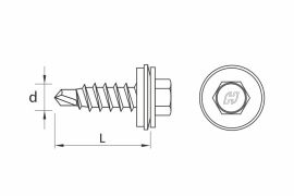 DRILLER® stitching screws for steel sheets overlapping, with anticorrosive coating