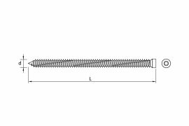 Concrete frame fixing screws, cylindrical head