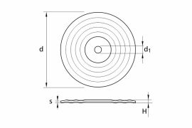 Flat round steel washers Ø70