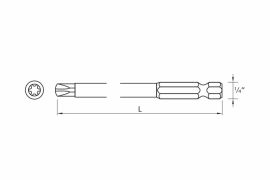 DRILLER® star drive insert bits long series