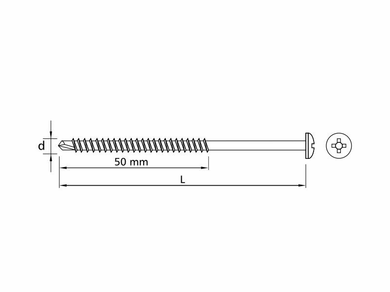 Self drilling screws DIN 7504N, pan head