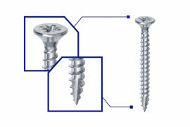 Woodpicker™ screws for timber structures, flat countersunk head, full thread