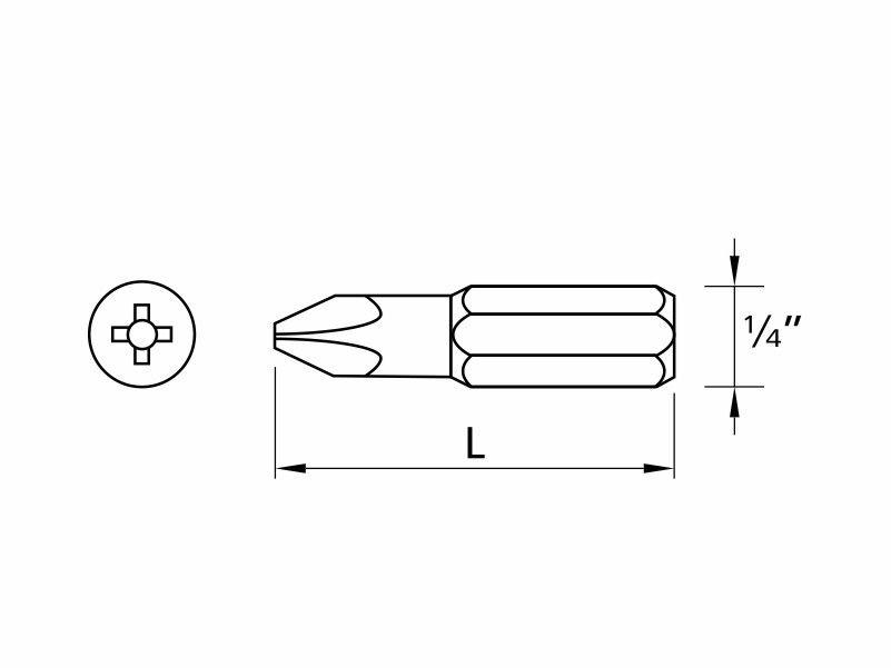 PH drive insert bits