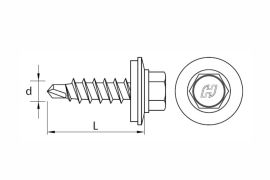 Self drilling screws for fixing steel sheets to timber substructure