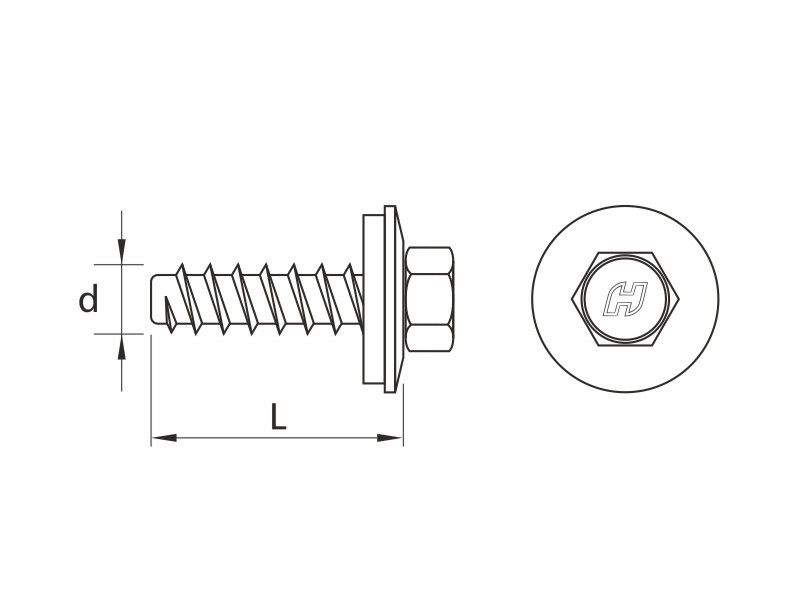 DRILLER® self tapping screws for facades, blunt point