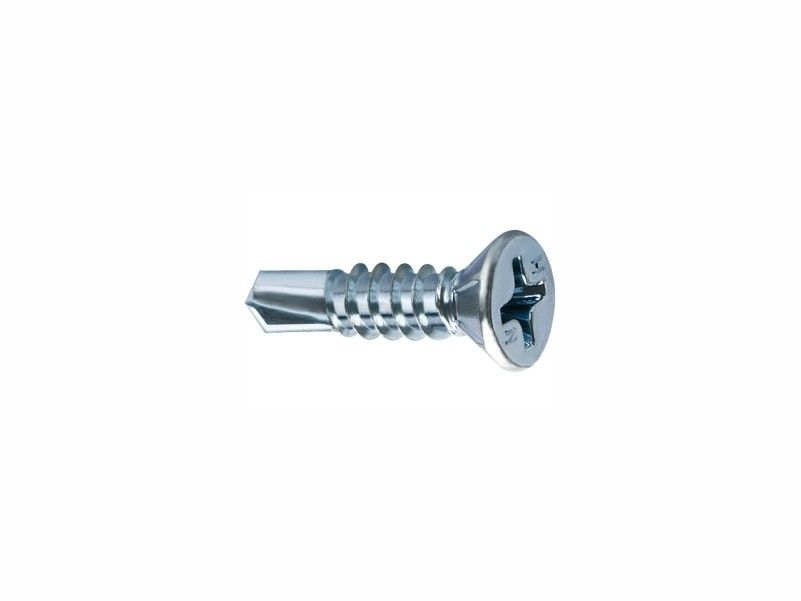 Self drilling window screws, with ribs, flat head