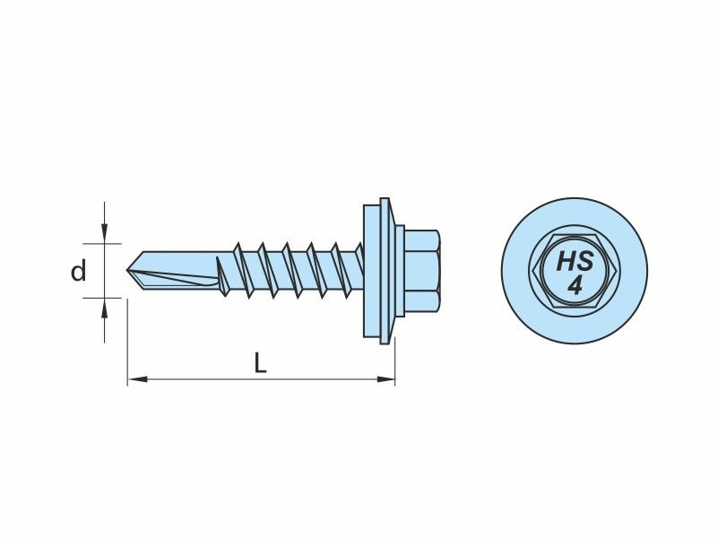 DRILLER® self drilling screws, AISI 410 stainless steel