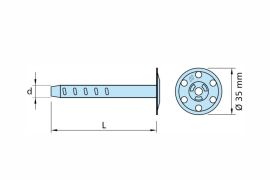 AISI 304 (A2) stainless steel facade thermal insulation fixing