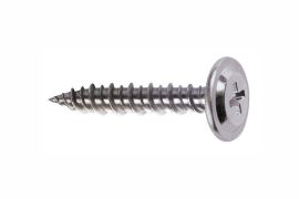 Self tapping screws, flat wafer head, AISI 304 (A2) stainless steel