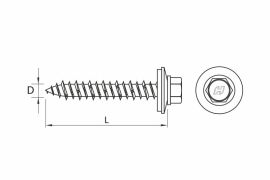 DRILLER® self tapping screws for fixing of supporting units onto concrete substructure