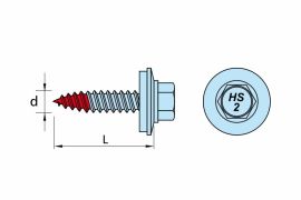 DRILLER® BI-METAL chipless stitching screws for steel sheets overlapping