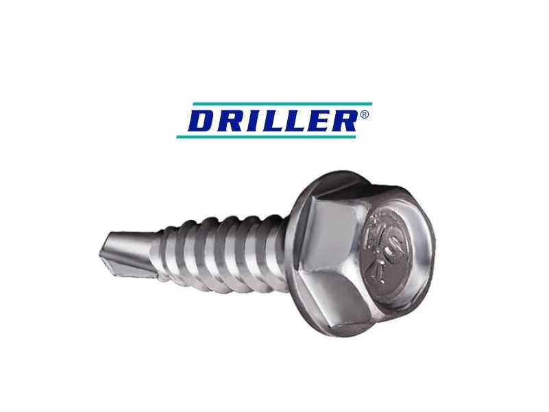 DRILLER® stitching screws for steel sheets overlapping, AISI 410 stainless steel