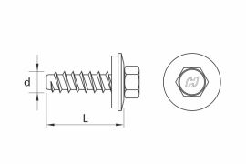 DRILLER® self tapping screws for facades, blunt point