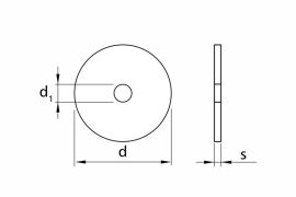 Steel round washers for cold storage sandwich panel fixing