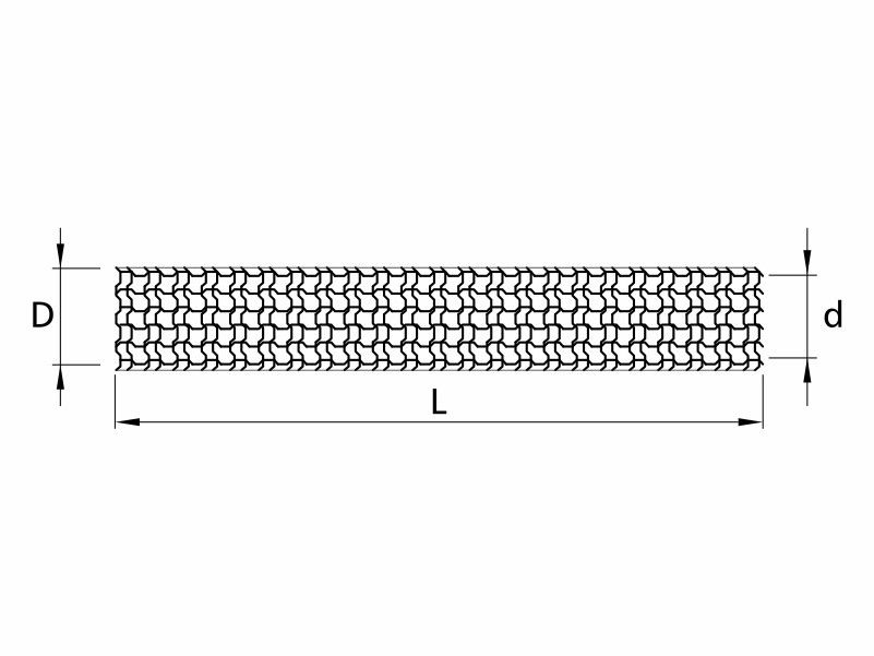 Steel mesh sleeve for chemical injection fixing in hollow materials