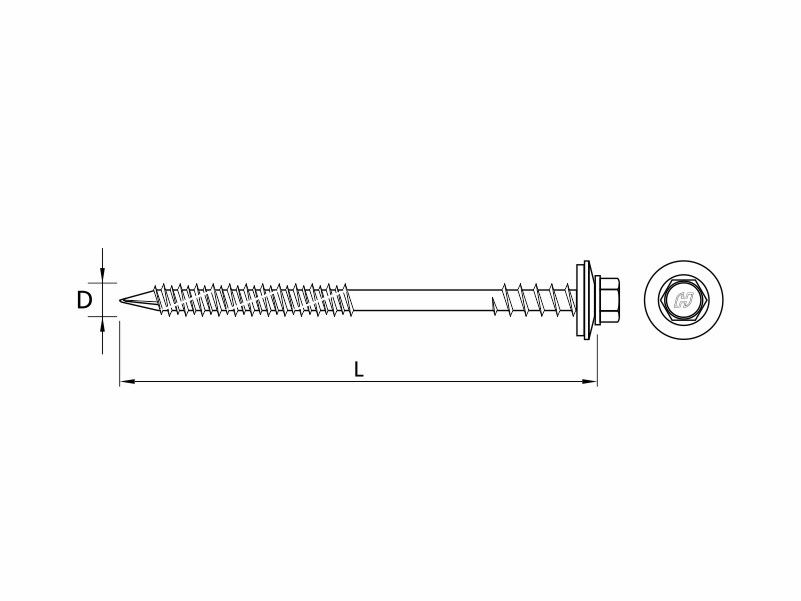 self tapping screws for fixing of sandwich panels onto concrete & timber substructure