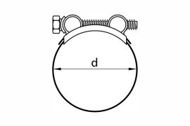 Robust hose clamps W1 for high-tension hoses