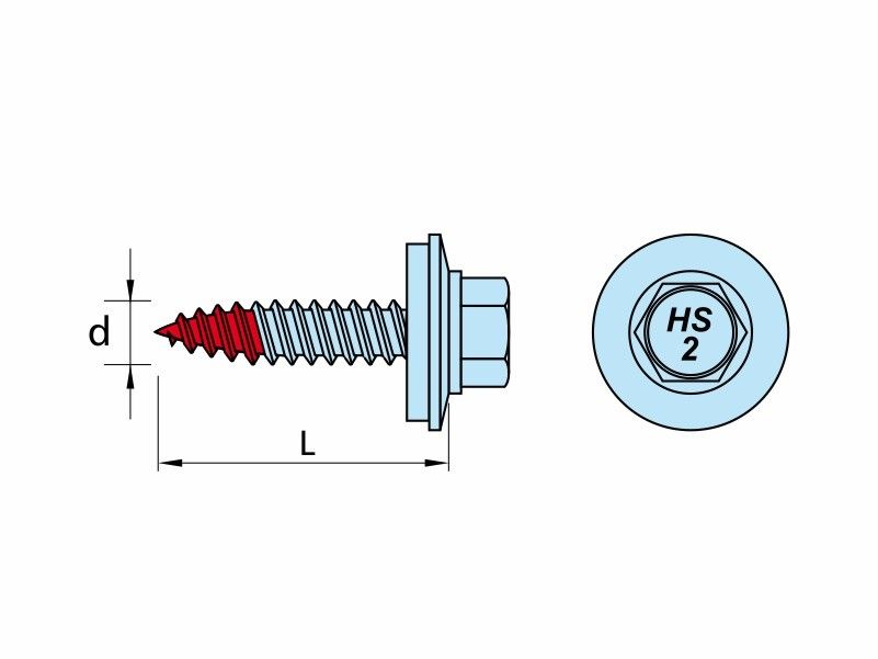 DRILLER® BI-METAL chipless stitching screws for steel sheets overlapping